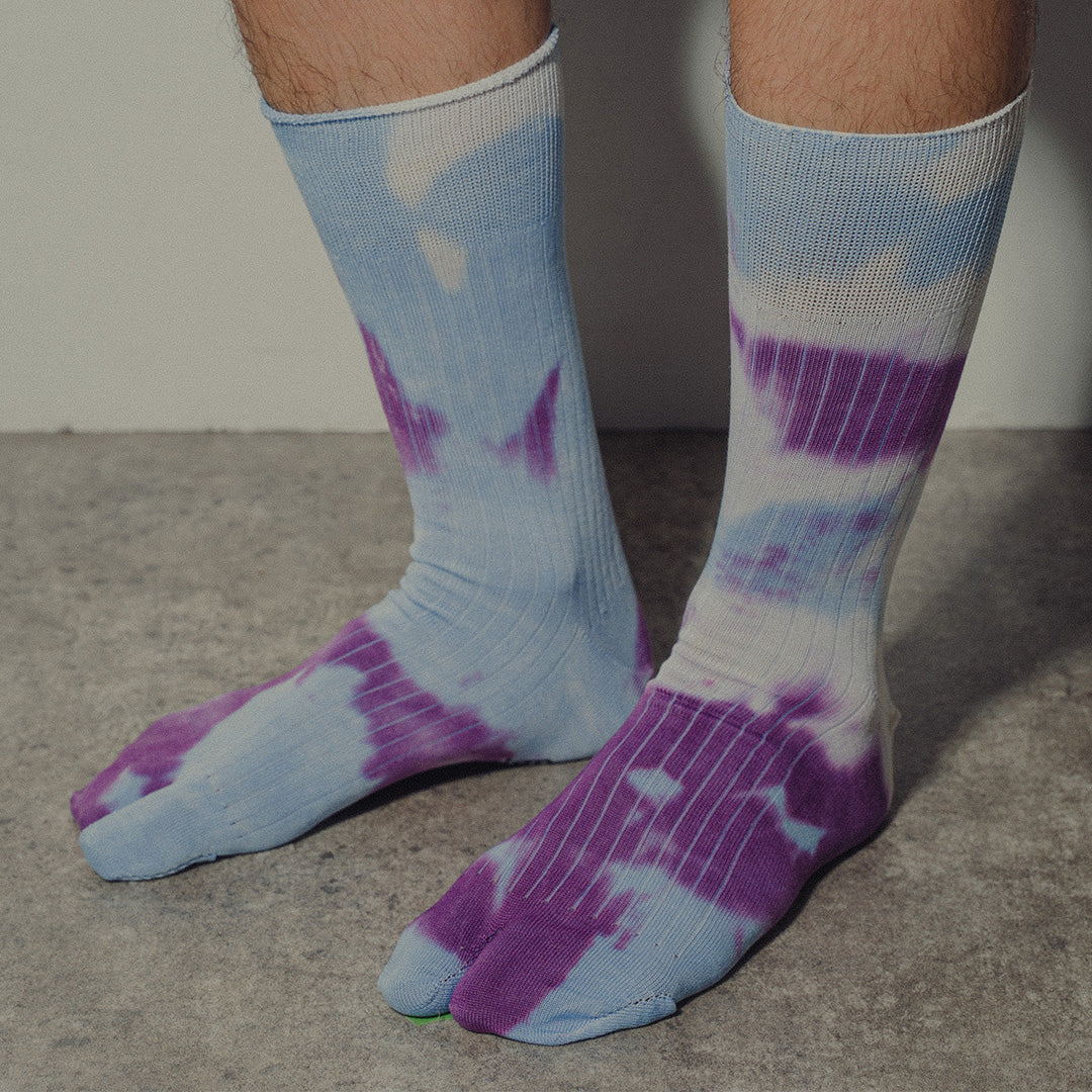 TIE DYE SOCKS MENS / SAX