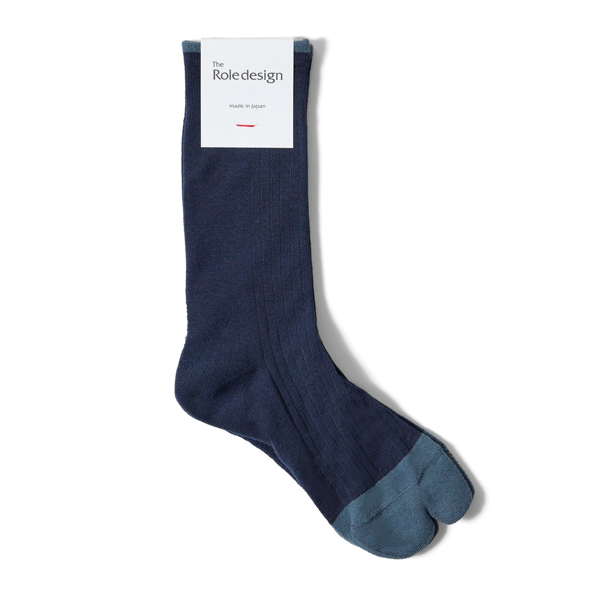 BICOLOR RIB SOCKS  MENS / NAVY