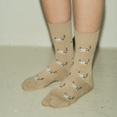 KITTEN SOCKS WOMENS / BEIGE