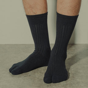 PLANE RIB SOCKS MENS / BLACK