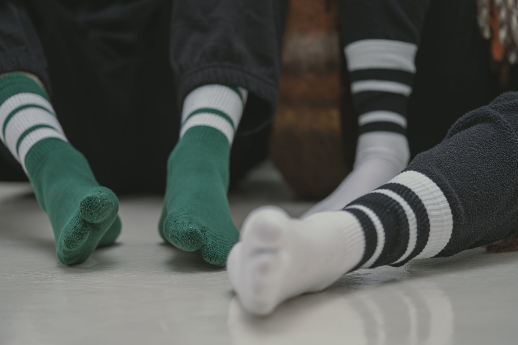 SCHOOL LINE SOCKS MENS / D.GREEN