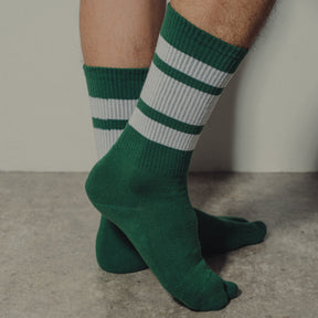 SCHOOL LINE SOCKS MENS / D.GREEN